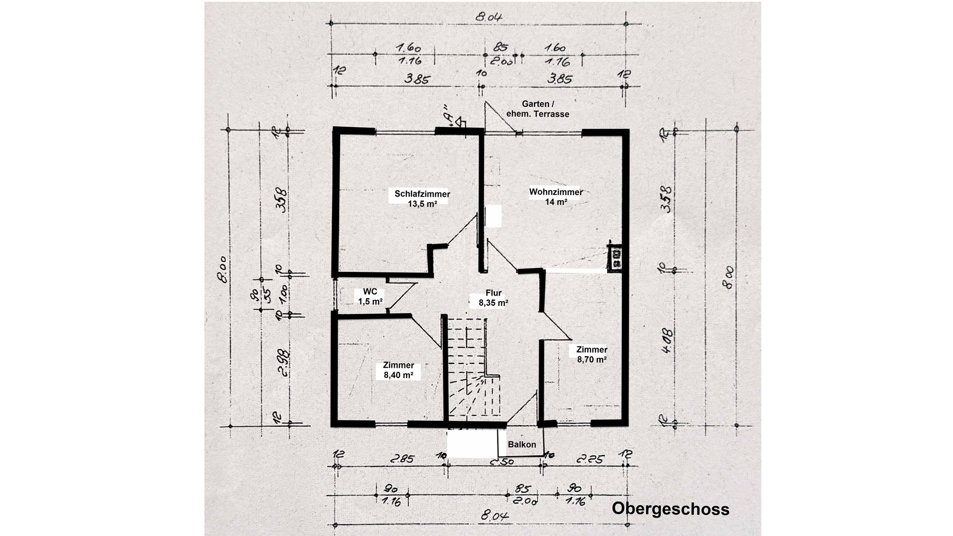 Reichshof-Buchen: Mit Wohnmobil-Carport und 642 m² eingezäuntem Grundstück, OG: 54 m²/ 3-4 Zimmern und WC